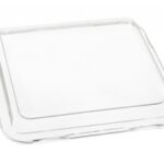 COUVERCLE TRANSPARENT 197X197X20MM X ASSIETTE PULPE DE CANNE