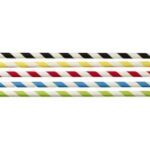 PAILLE RIGIDE PAPIER 200 MM Ø 6 MM COULEURS PANACHÉES 500