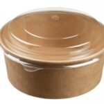 SALADIER ROND 1000 ML ECOKRAFT + COUVERCLE PAR 25