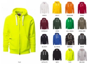 WEB_DALLAS.jpg FELPA DALLAS + FULLZIP CON CAPPUCCIO VARI COLORI TG. S-5XL - immagine 1