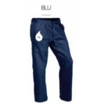 PANTALONE SANFORIZZATO BLU MULTITASCHE TG. XS-3XL