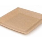 PIATTI QUADR.CARTONCINO AVANA 20X20CM KRAFT 25X25 CM