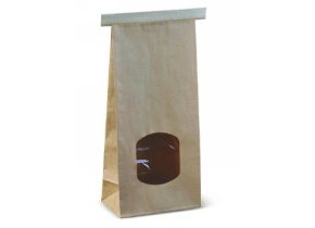 WEB_057401488.jpg SACCHETTO C/FINESTRA LAMINATO BROWN 245X115X72 MM - immagine 1