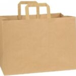 BUSTA CART.RICIC.110 GR.C/MANIGLIA PIATTA KRAFT 35X23X25CM