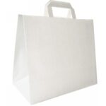 BUSTA CART.BIANCA 110 GR.C/MANIGLIA PIATTA BIANCO 35X23X25CM