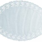 PIZZO OVALE CARTA SMERLATO BIANCO 38X28 CM