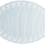 PIZZO OVALE CARTA SMERLATO BIANCO 37X50 CM