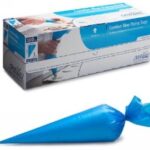 SACCAPOCHE MONOUSO POLIETILENE A 3 STRATI BLU 36X20 CM