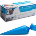 SACCAPOCHE MONOUSO POLIETILENE A 3 STRATI BLU 53X28 CM