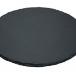 PIATTO ROT.ARDESIA NERO DIAM. 30 CM