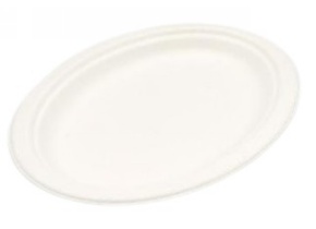WEB_057401991.jpg PIATTO OVALE IN POLPA DI CELLULOSA BIANCO 32X25 CM - immagine 1