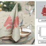 TOVAGLIOLO NATALE SU TELA 40X40 CM ARGENTO