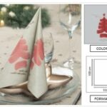 TOVAGLIA NATALE SU TELA 100X100 CM ARGENTO