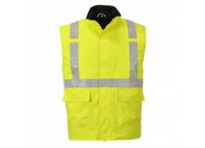 WEB_212100267.jpg GILET BIZFLAME RAIN ANTISTATICO ARANCIO O GIALLO TG.S-3XL - immagine 1