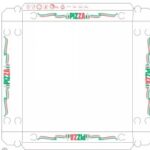 CUBO PIZZA SEMICHIMICO "PIZZA ITALIA-2 COLORI" 32,5X32,5X3-L