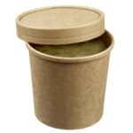 BARATTOLO FIBRA BAMBÙ LAMINATA CON COPERCHIO 475 ML