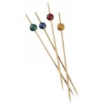 BROCHETTE BAMBOU AVEC BOULE 15 CM PAR 200