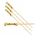 BROCHETTE BAMBOU PERLE 12 CM PAR 200
