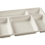 PLATEAU 5 ALVÉOLES 320X230 MM PULPE DE CANNE