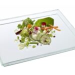 PLATEAU QUARTZ INJECTÉ TRANSPARENT VERT 35X27 CM PACK DE 10