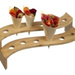 ESPOSITORE LEGNO BAMBÙ PER 12 CONI