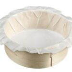 TEGLIA CIRCOLARE LEGNO CON COCCA + CARTA FORNO Ø125 MM