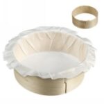 TEGLIA CIRCOLARE LEGNO CON COCCA + CARTA FORNO Ø130 MM