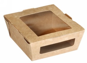 WEB_DUNI159908.jpg SCATOLA LUNCH C/APERTURA 450ML 120X110X45MM CARTONE/PLA MARR - immagine 1