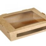 SCATOLA LUNCH C/APERT.1200ML 200X155X45MM CARTONE/PLA MARR.