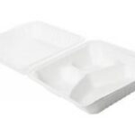 SCATOLA MEAL 3 SCOMP.325/70/60ML 225X201X85MM BAGASSA BIANCO