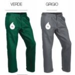 PANTALONE SANFORIZZATO VERDE - GRIGIO MULTITASCHE TG.XS-3XL