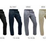 PANTALONE MULTITASCHE FELPATO COLORATO TG. XS-3XL