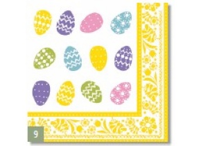WEB_284300053.jpg TOVAGLIOLO TNT 40X40 3 VELI COLOURED EGGS - immagine 1