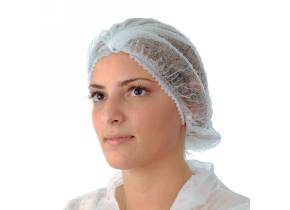 WEB_007903111.jpg CUFFIA BIANCA DONNA TNT CON RACCOGLIE CAPELLI - immagine 1