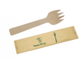 WEB_057401134.jpg FORCHETTE LEGNO IMBUSTATE SINGOLARMENTE NATURALE 16 CM - immagine 1