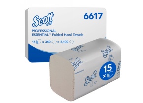 WEB_046700165.jpg ASCIUGAMANI SCOTT ESSENTIAL PIEGATO "V" 21,2X20 1 V. - 6617 - immagine 1