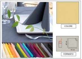 WEB_063700192.jpg TOVAGLIOLO AIRLAID LINEN POCKET40X40 CHAMPAGNE - immagine 1