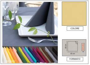 WEB_063700204.jpg TOVAGLIOLO AIRLAID LINEN EIGHT 40X40 CHAMPAGNE - immagine 1