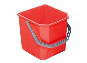 WEB_128200080.jpg SECCHIO PLASTICA PER CARRELLI ROSSO LT. 25 - immagine 1