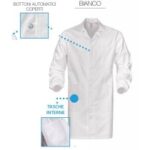 CAMICE ALIMENTARE BIANCO TASCHE INTERNE TG. 4XL