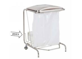 WEB_217600013.jpg CARRELLO ACCIAIO "NEW CARRIER 45" A SACCO C/PEDALE LT. 45 - immagine 1