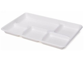 WEB_057401098.jpg VASSOIO 5 SCOMP.POLP.CELL.320X230X24HMM BIANCO 32X23X2,4 CM - immagine 1