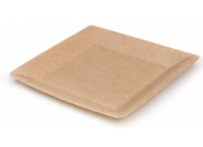 WEB_057401216.jpg PIATTI QUADR.CARTONCINO AVANA 20X20CM KRAFT 25X25 CM - immagine 1
