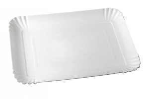 WEB_057401220.jpg PIATTO RETT.CARTONCINO N/LAMINATO BIANCO 13X20 CM - immagine 1