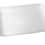 PIATTO RETT.CARTONCINO N/LAMINATO BIANCO 17X23 CM
