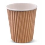 BICCHIERE CARTONCINO CORRUGATO + PE MARRONE 360 ML (12OZ)