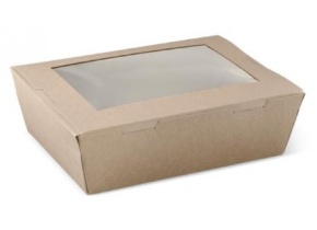 WEB_057401373.jpg CONTENITORE CARTONCINO+PE C/FINESTRA KRAFT 19,5X14 CMX6,5 H - immagine 1