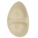PIATTO BIS OVALE FOGLIA PALMA NATURALE 25 X16 CM
