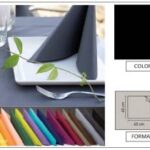 TOVAGLIOLO AIRLAID LINEN EIGHT 40X40 NERO