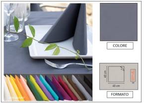 WEB_063700203.jpg TOVAGLIOLO AIRLAID LINEN EIGHT 40X40 GRIGIO - immagine 1